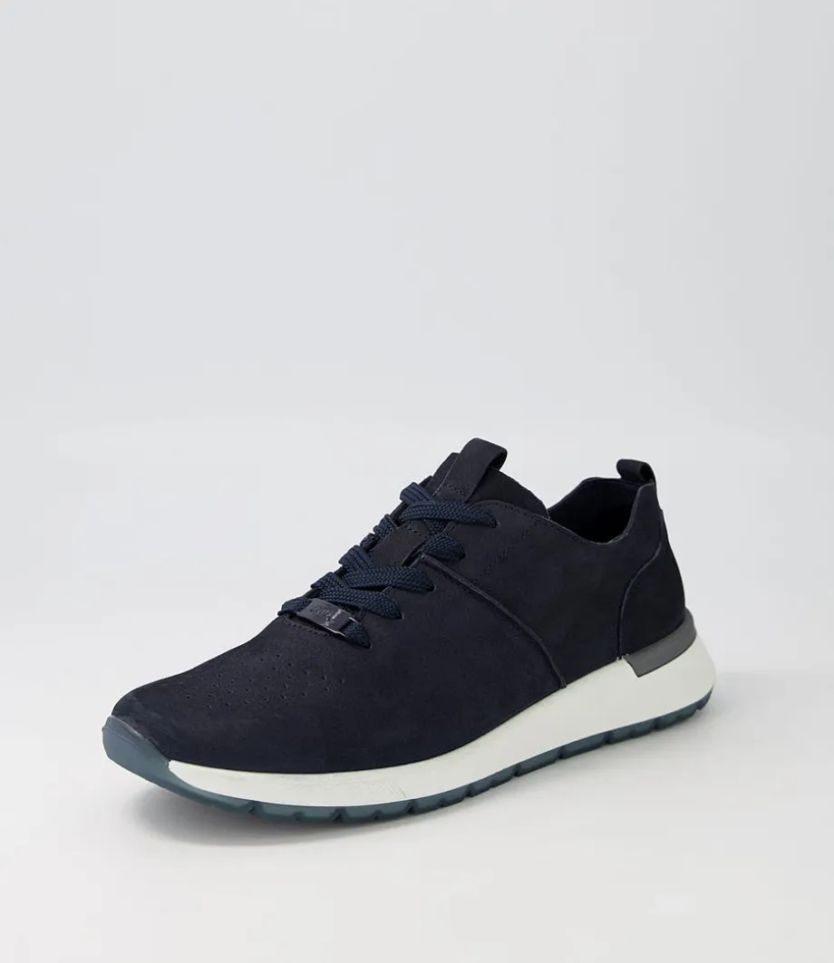 Venice 02 Navy Leather Sneakers<ARA Best