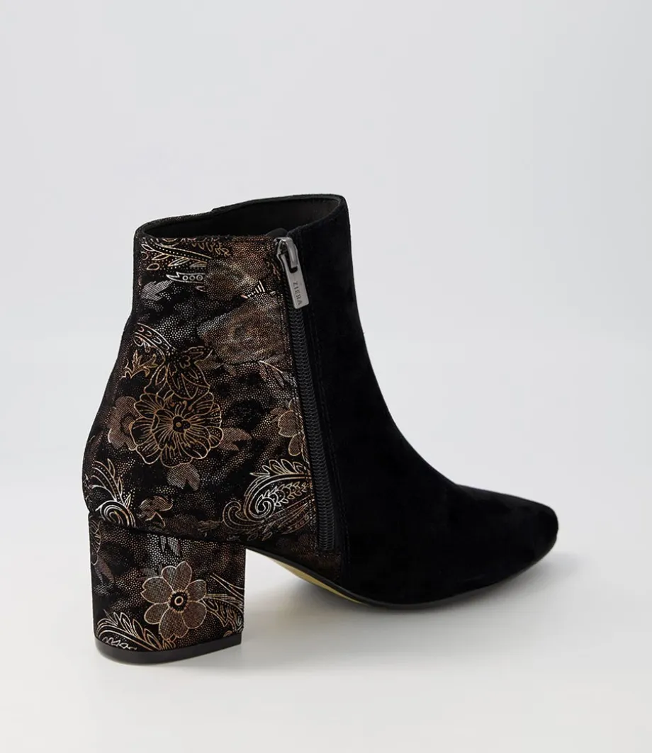 veyda_xw_black_bronze_paisely_ankle_boots_2.webp Veyda Xw Black Bronze Paisely Ankle Boots<ZIERA Best