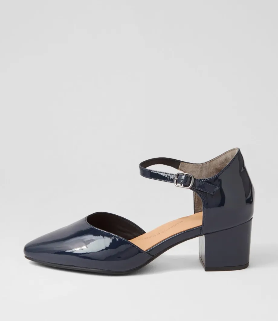 Vitor Xw Navy Patent Leather Heels<ZIERA Shop