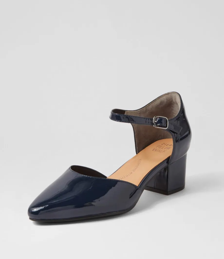 Vitor Xw Navy Patent Leather Heels<ZIERA Shop