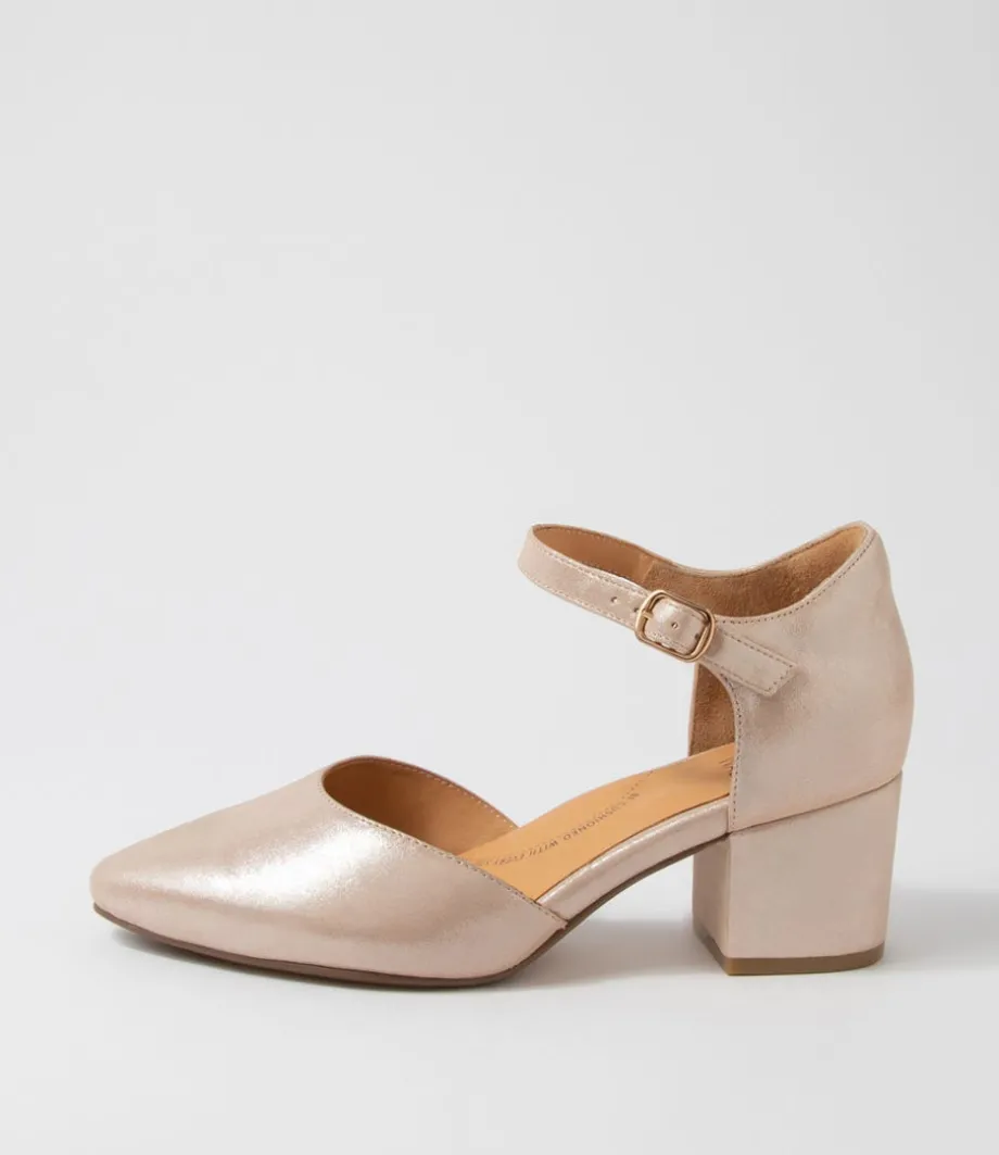 Vitor Xw Rose Shimmer Leather Heels<ZIERA Shop