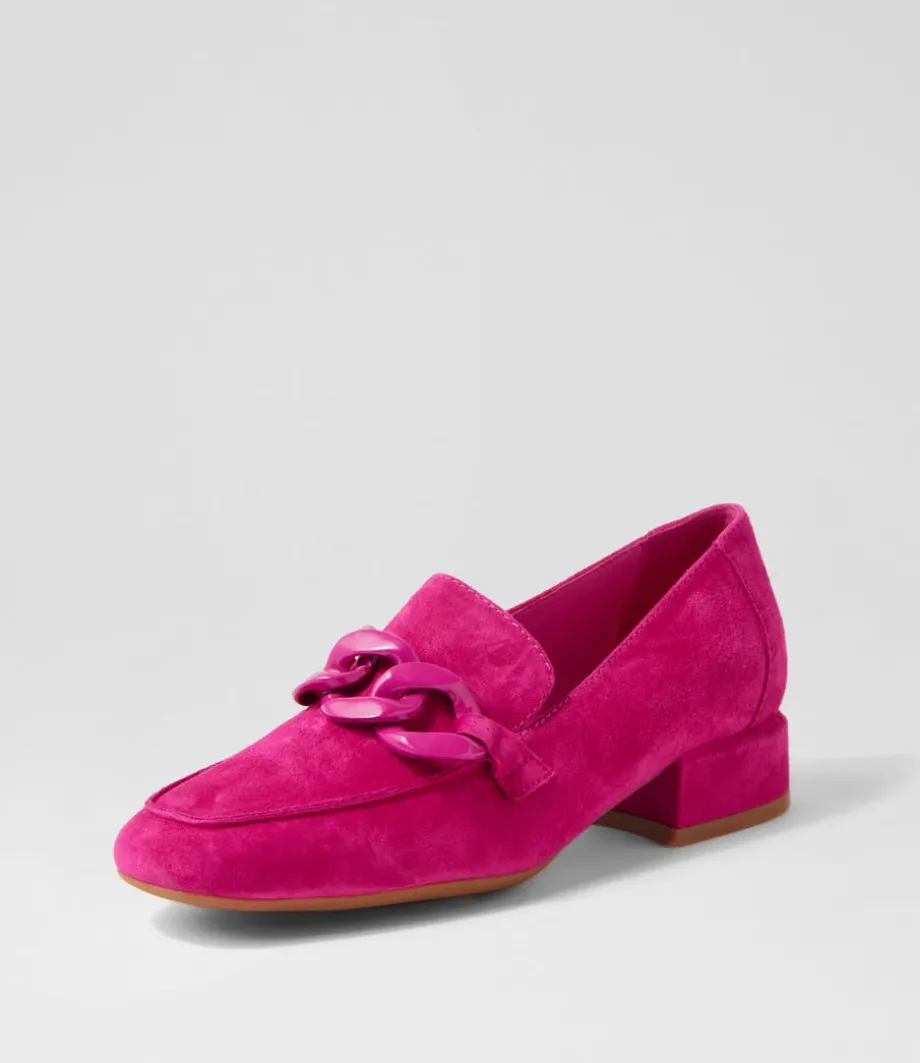 Vivek Fuchsia Suede Heels<DJANGO & JULIETTE Store