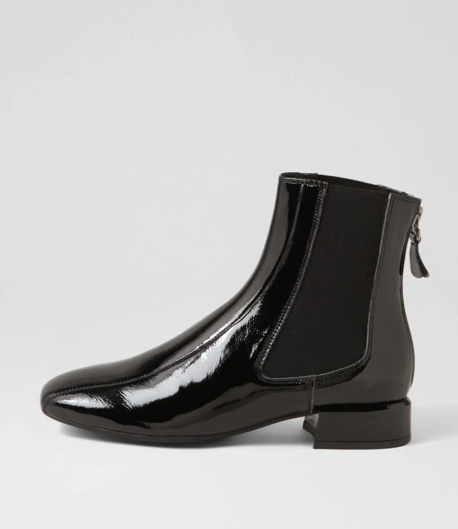 Voria Dj Black Patent Elastic<DJANGO & JULIETTE Cheap