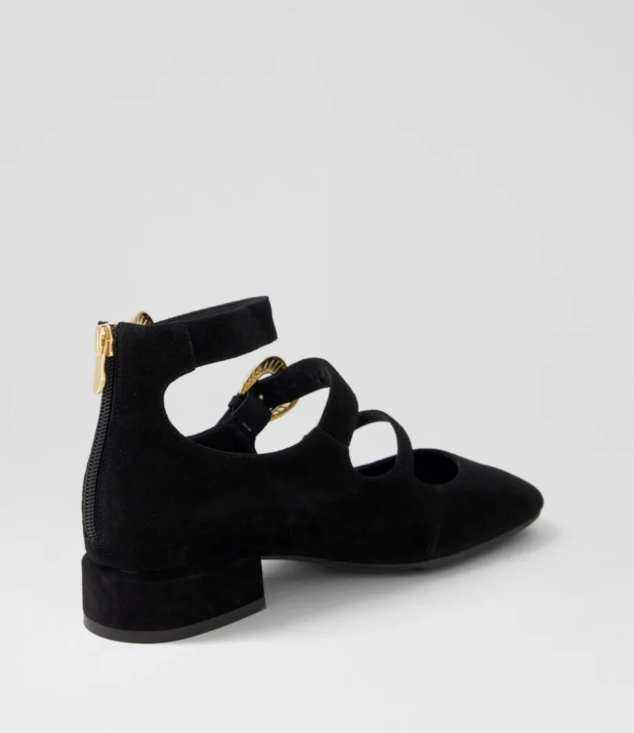 voslo_black_suede_heels_2.webp Voslo Black Suede Heels<DJANGO & JULIETTE Clearance