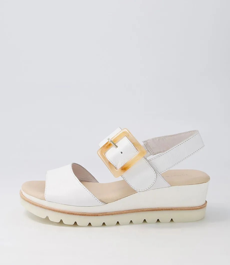Wacie White Leather Sandals<DJANGO & JULIETTE Outlet