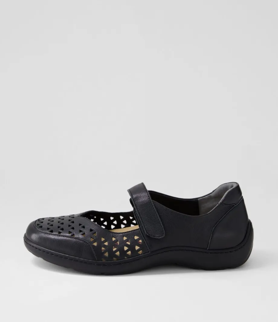 Wardela Xf Black Leather Flat Shoes<ZIERA Cheap