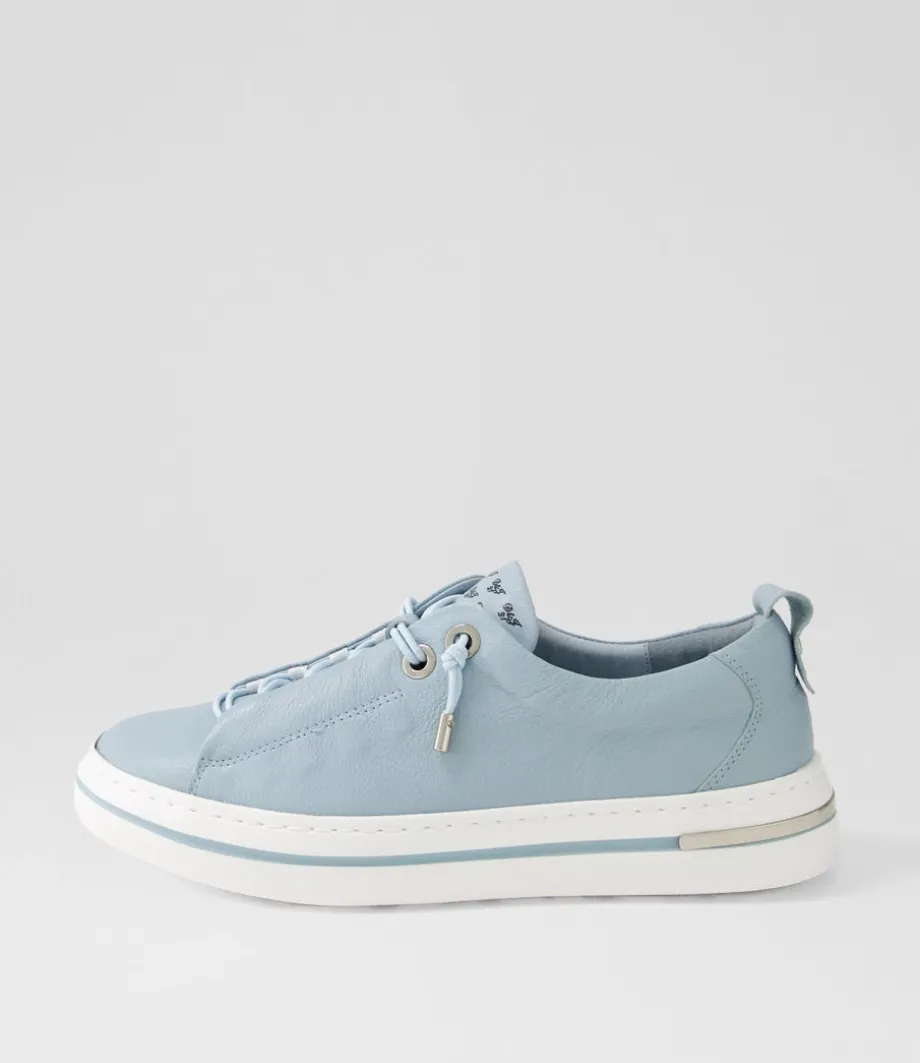 Wattel Denim White Leather Sneakers<DJANGO & JULIETTE Store
