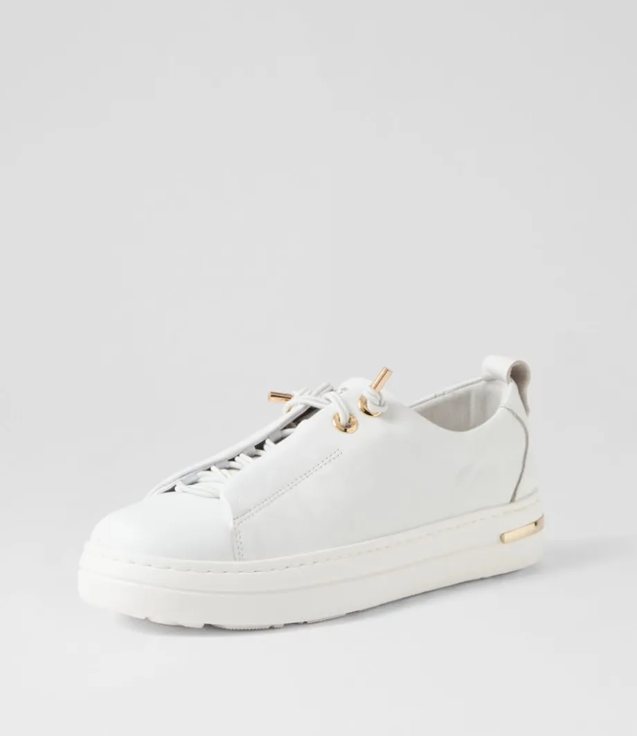 Wattel White Leather Sneakers<DJANGO & JULIETTE Outlet