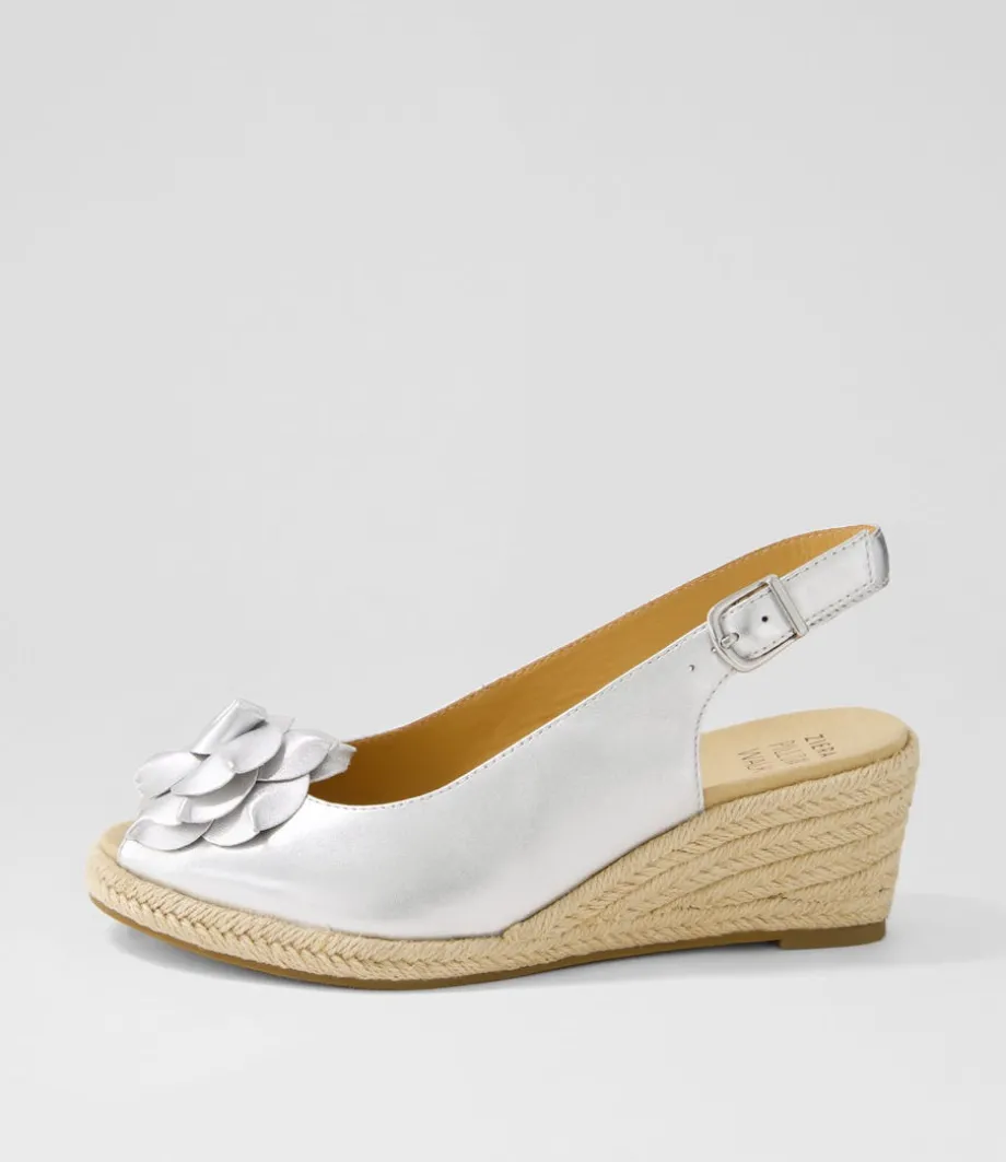Wawer W Silver Leather Sandals<ZIERA Best