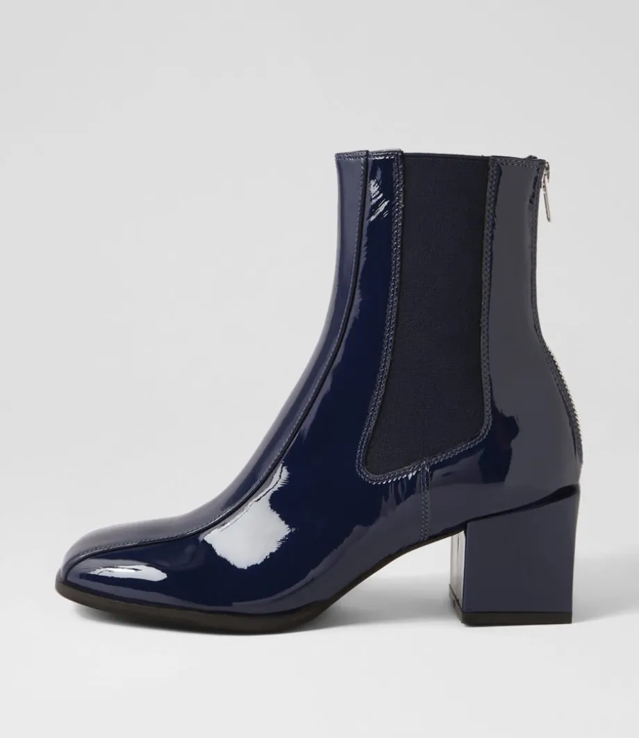 Werdy Saphire Patent Leather Chelsea Boots<DJANGO & JULIETTE Flash Sale