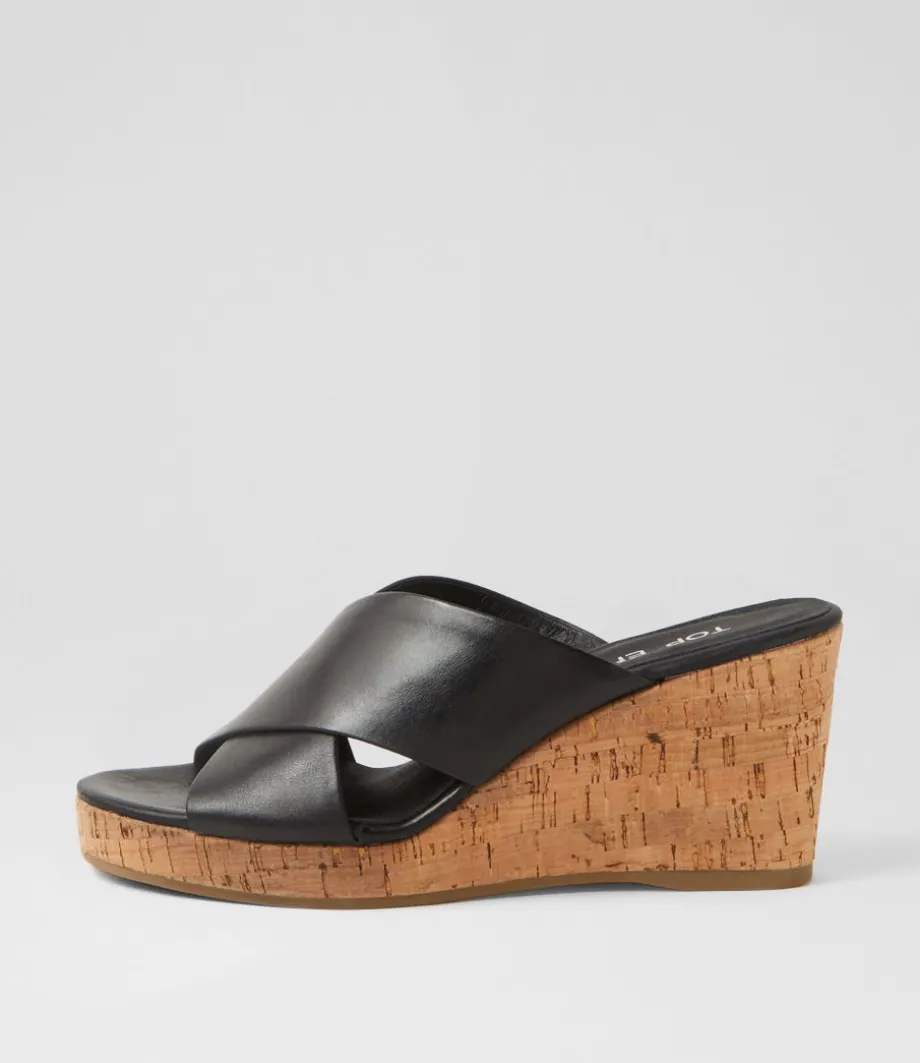 Wevie Black Leather Sandals<TOP END Flash Sale