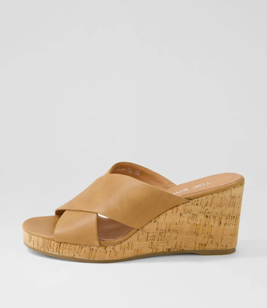 Wevie Tan Leather Sandals<TOP END Flash Sale
