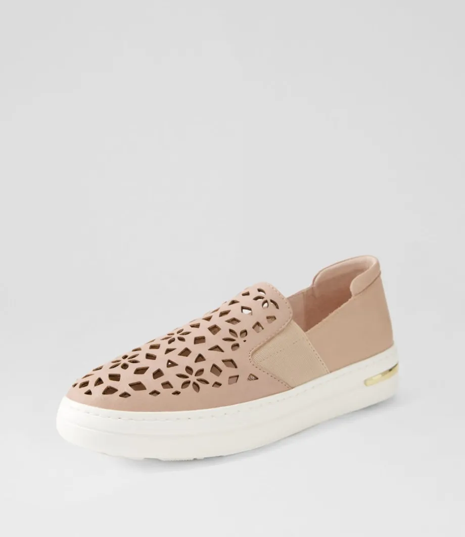 Willett Rose White Leather Elastic Sneakers<DJANGO & JULIETTE Fashion
