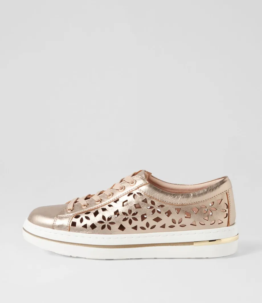 Wim Champagne White Leather Sneakers<DJANGO & JULIETTE Online