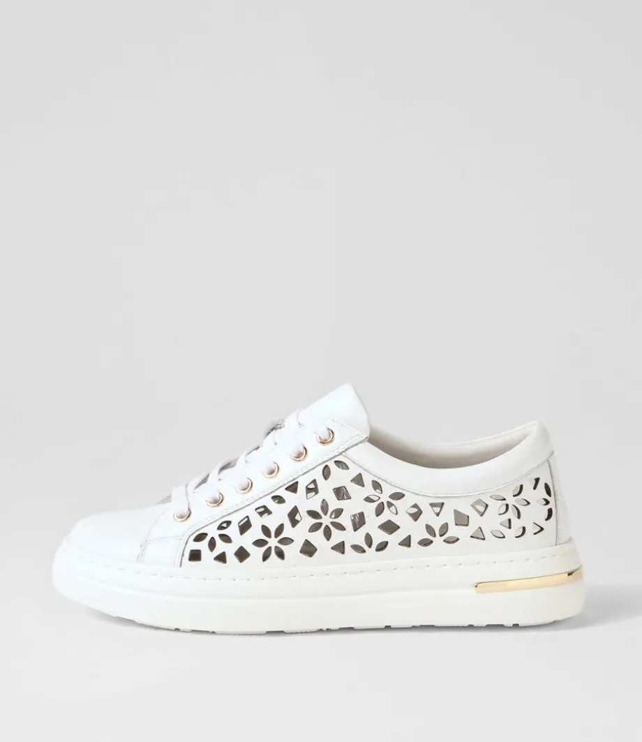 Wim White Leather Sneakers<DJANGO & JULIETTE Sale