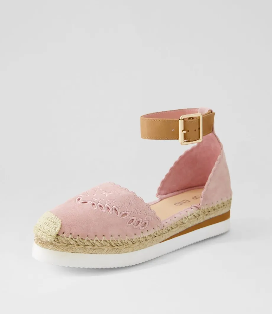 Witteny Mushroom Tan Suede Leather Espadrilles<TOP END Clearance