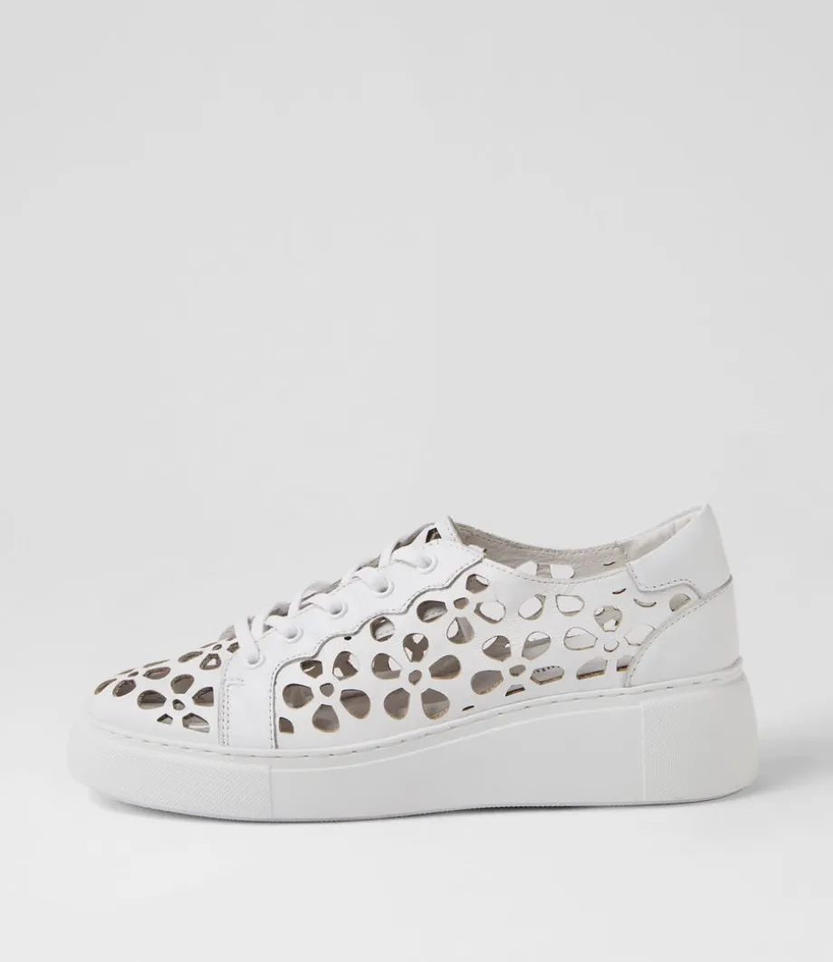 Yarry White Leather Sneakers<DJANGO & JULIETTE Fashion