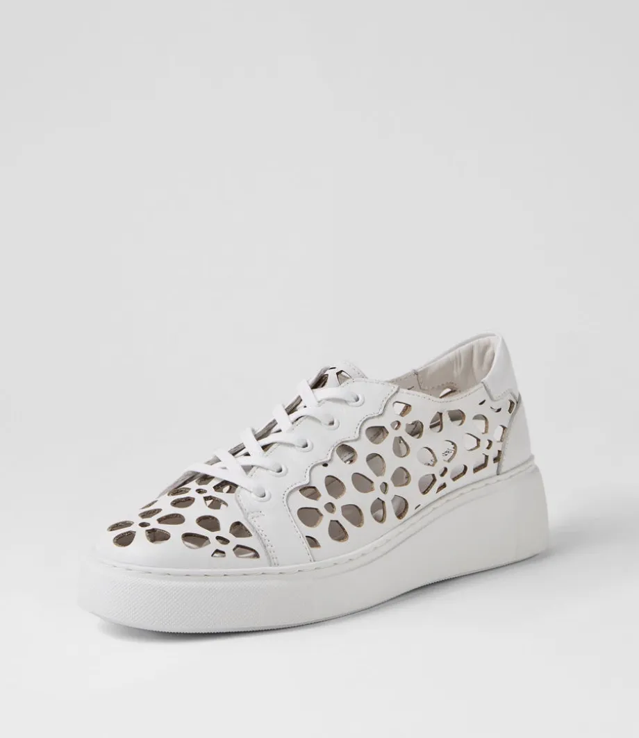 Yarry White Leather Sneakers<DJANGO & JULIETTE Fashion