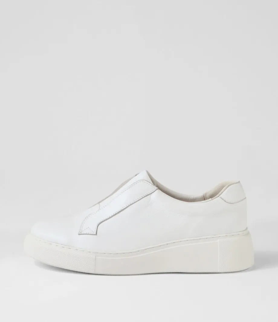 Yiara White Leather Sneakers<DJANGO & JULIETTE Flash Sale