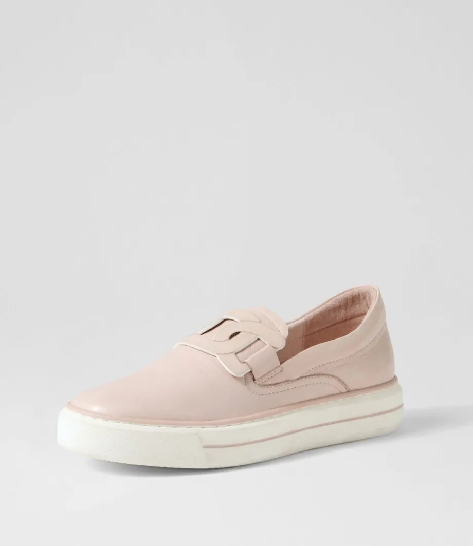Yinnit Dusty Pink White Leather Sneakers<DJANGO & JULIETTE Hot