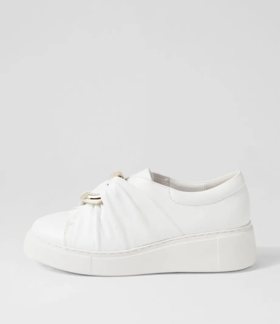 Yolla White Leather Sneakers<DJANGO & JULIETTE Online
