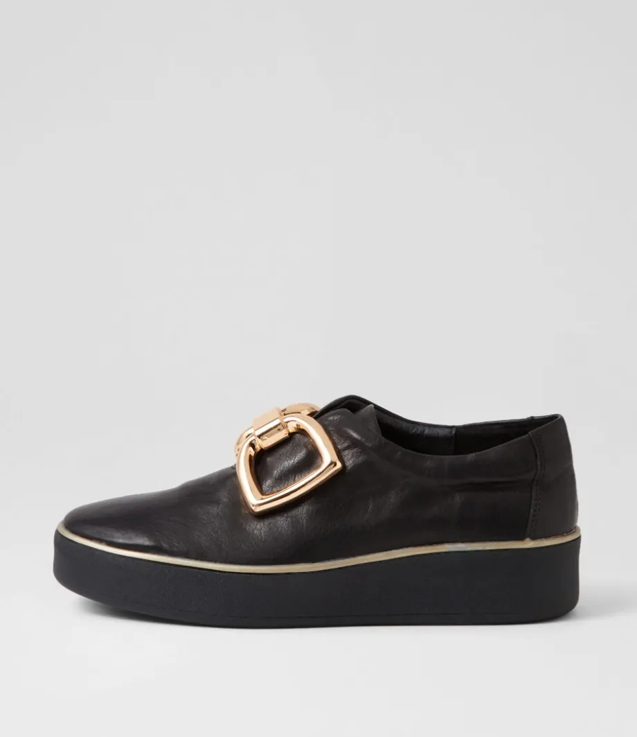 Zeki W Black Leather Sneakers<ZIERA Sale