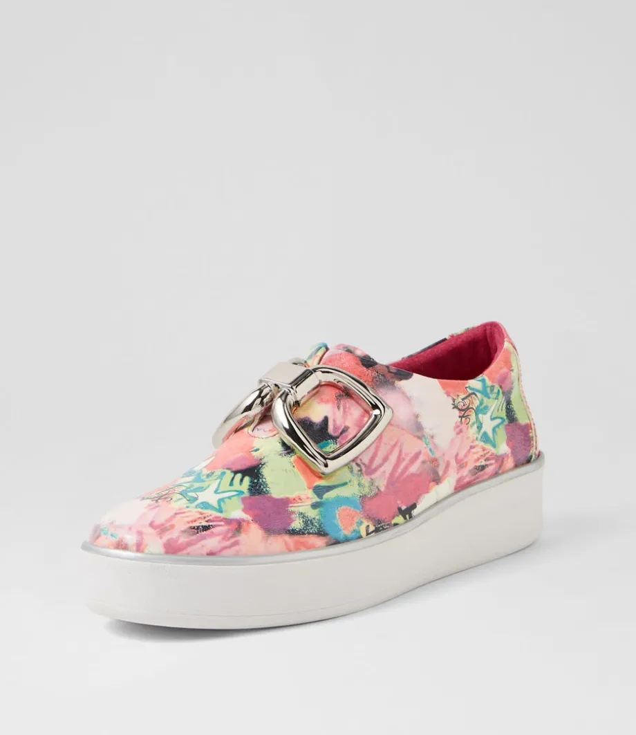 Zeki W Pink Mix Patent Leather Sneakers<ZIERA Best Sale