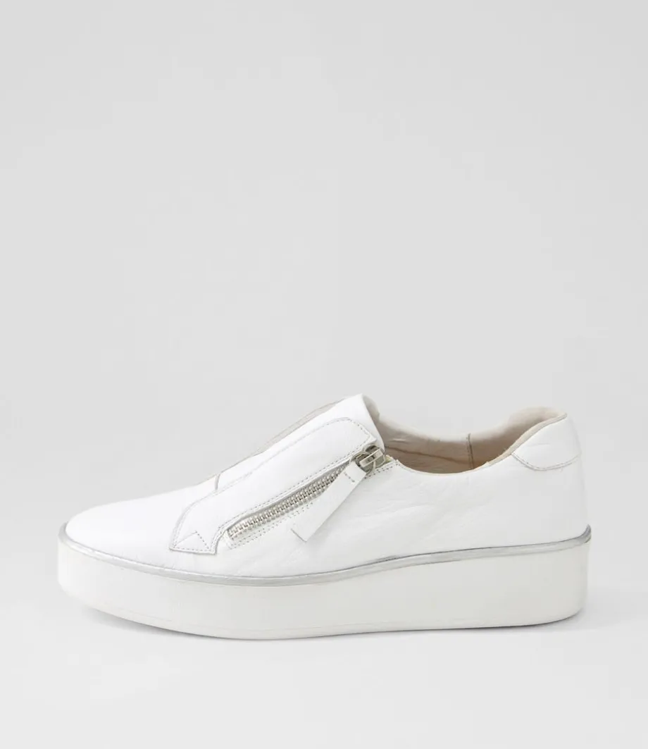 Zikta W White Leather Sneakers<ZIERA Best