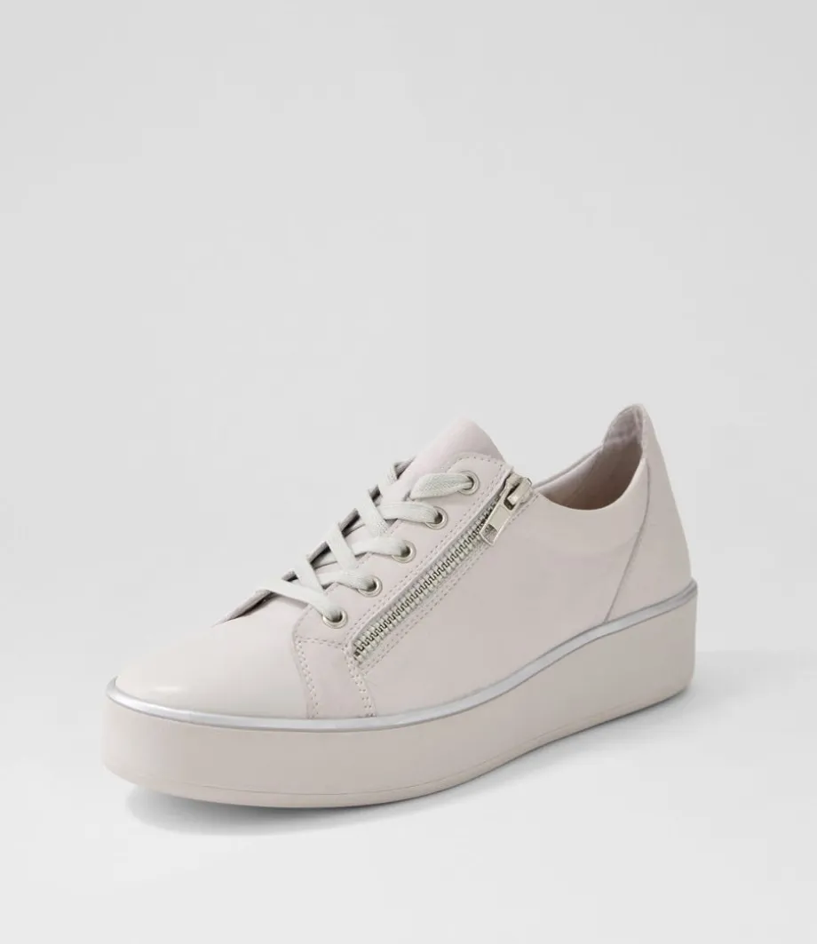 Zissy W Ivory Leather Sneakers<ZIERA Discount