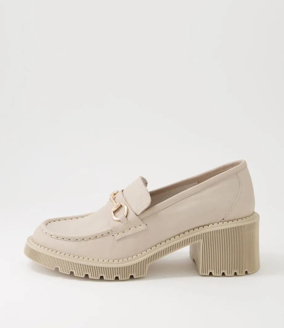 Zoey Almond Leather Heels<DJANGO & JULIETTE Best Sale