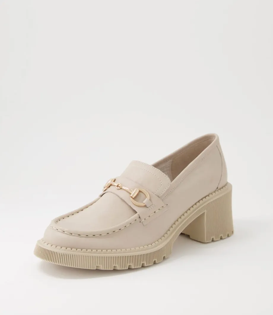 Zoey Almond Leather Heels<DJANGO & JULIETTE Best Sale