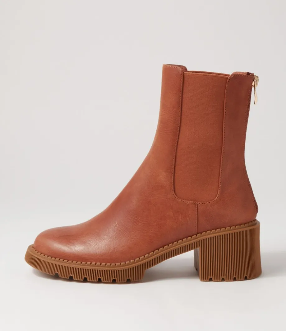 Zozo Cognac Leather Chelsea Boots<DJANGO & JULIETTE Best Sale