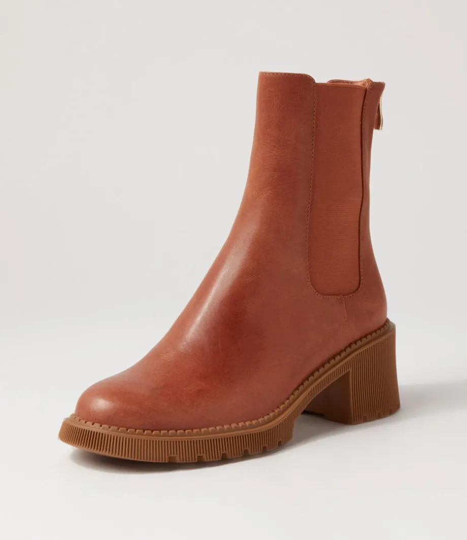 Zozo Cognac Leather Chelsea Boots<DJANGO & JULIETTE Best Sale